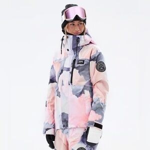 DOPE Snow Blizzard Full Zip Ski Jacket Blot Peach SMALL